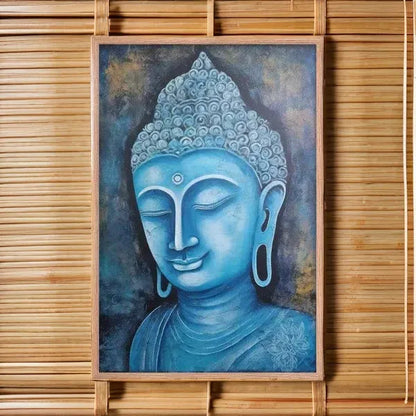 Inner Peace Art - Calming Blue Textured Print – ZenArtBliss -ZenArtBliss