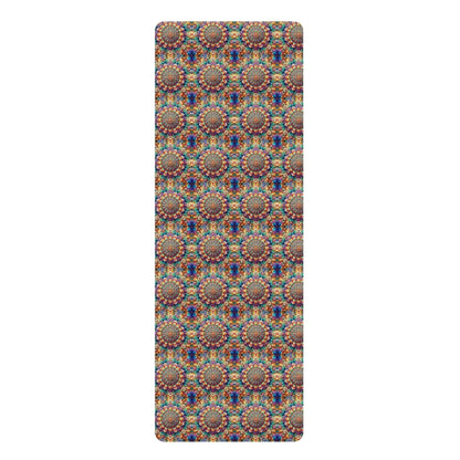 Kaleidoscope Dreams Mandala Yoga Mat Sustainable Rubber Non-Slip Large for Women Men -ZenArtBliss