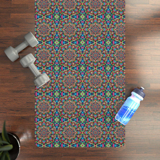 Kaleidoscope Fusion Mandala Yoga Mat 🧘‍♀️ -ZenArtBliss