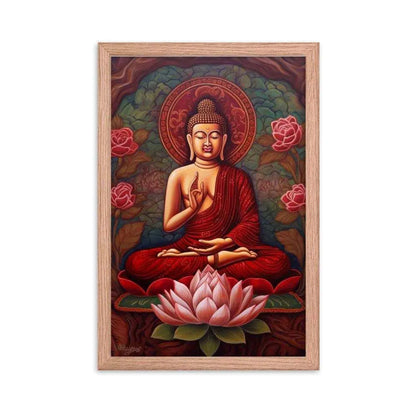 Lotus Flower Painting Framed Print – ZenArtBliss.com