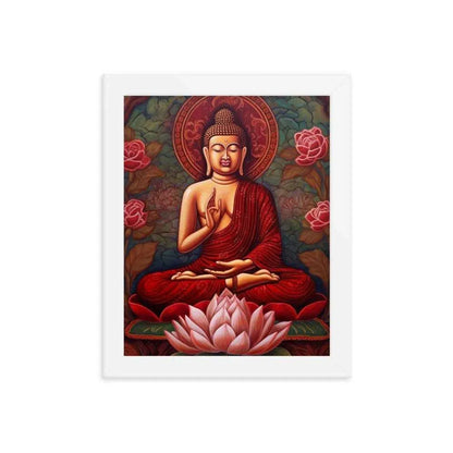 Lotus Flower Painting Framed Print – ZenArtBliss.com