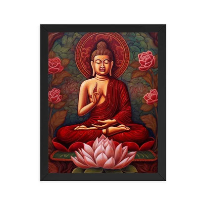 Lotus Flower Painting Framed Print – ZenArtBliss.com