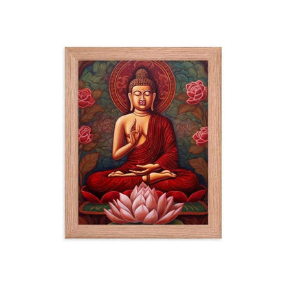 Lotus Flower Painting Framed Print – ZenArtBliss.com