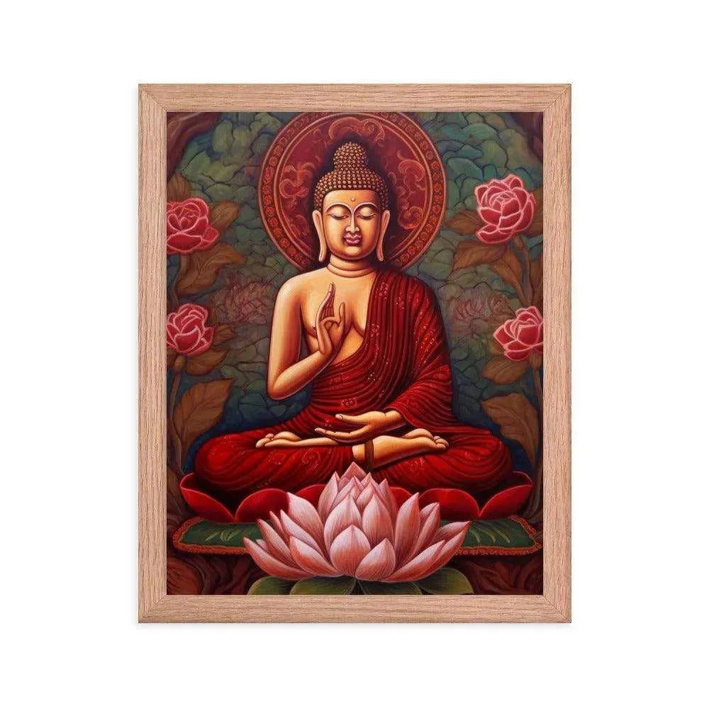 Lotus Flower Painting Framed Print – ZenArtBliss.com