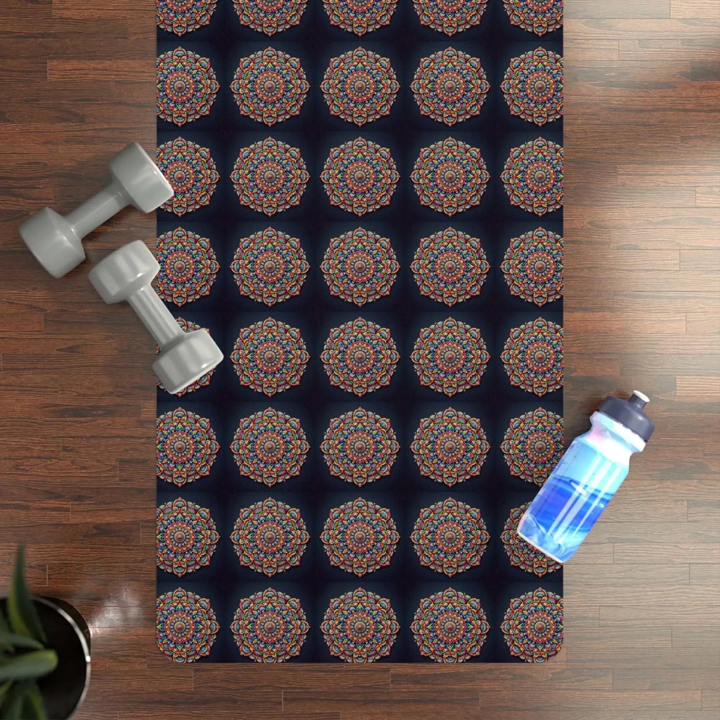 Midnight Serenity Mandala Yoga Mat 🌙🌸 -ZenArtBliss