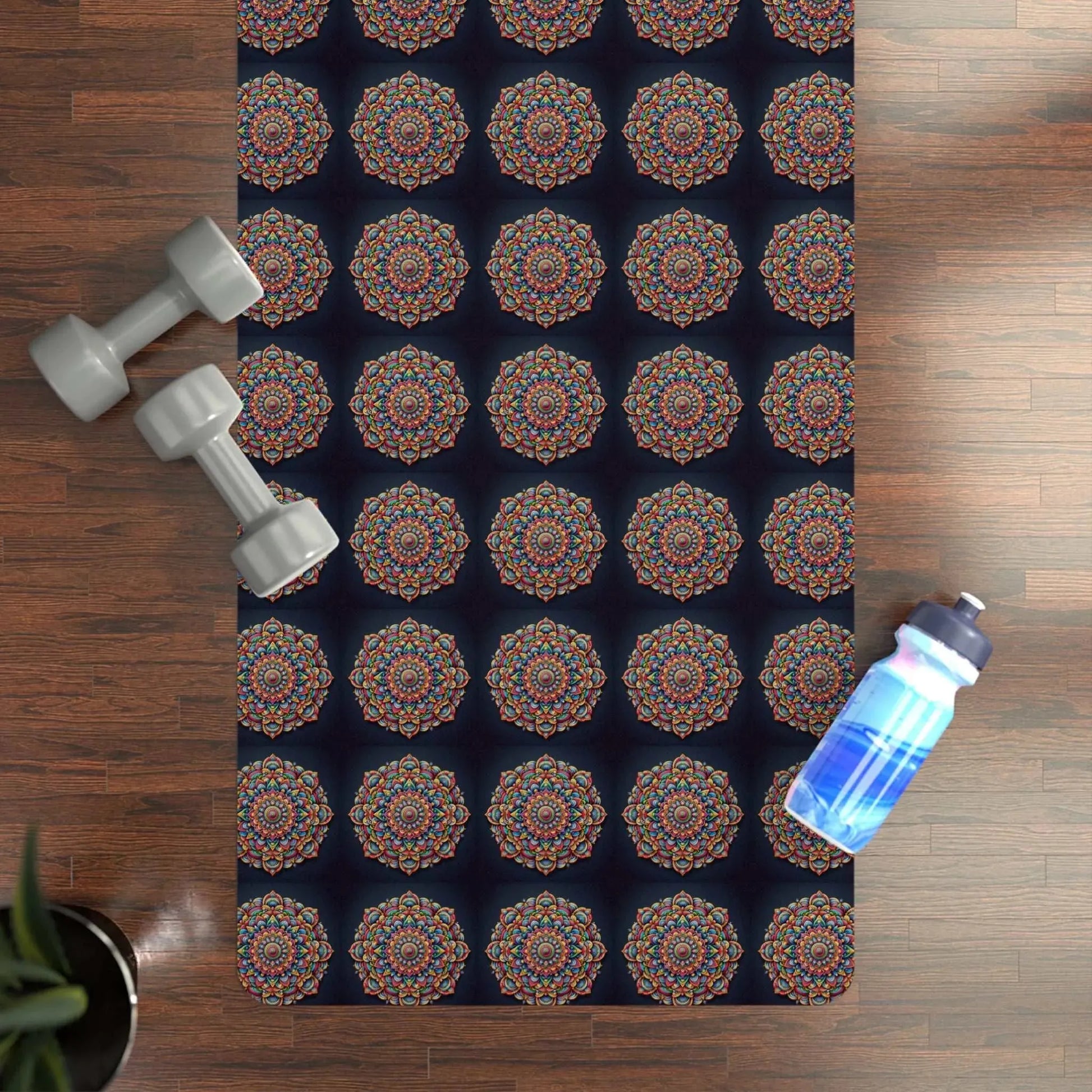 Midnight Serenity Mandala Yoga Mat 🌙🌸 -ZenArtBliss