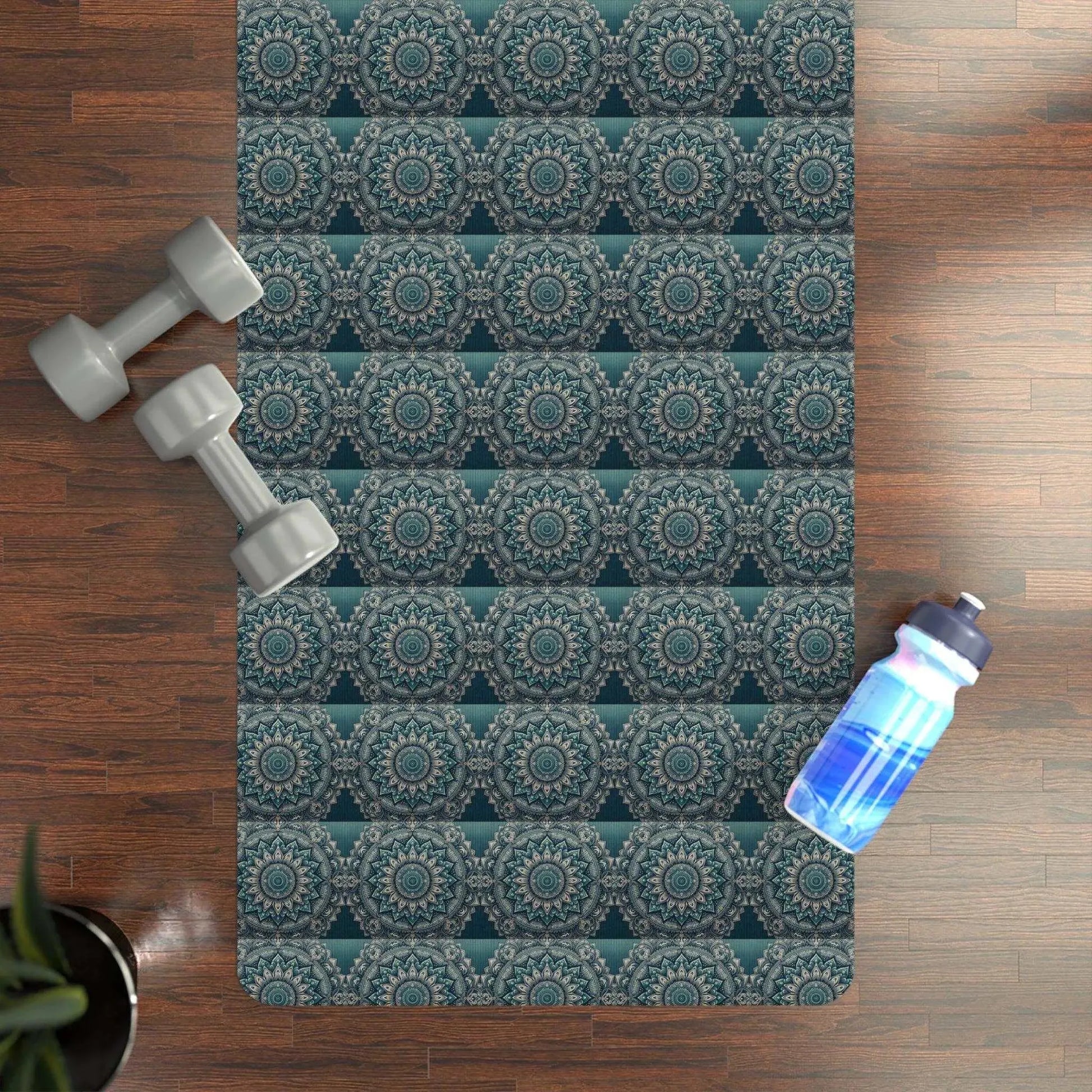 Midnight Zen Mandala Yoga Mat 🌙🧘‍♀️ -ZenArtBliss