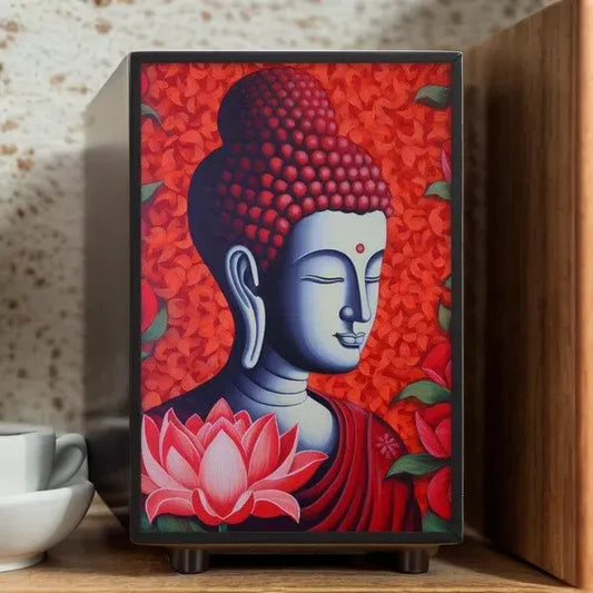 Modern Buddha framed Print: Lotus & Calm Energy – ZenArtBliss -ZenArtBliss