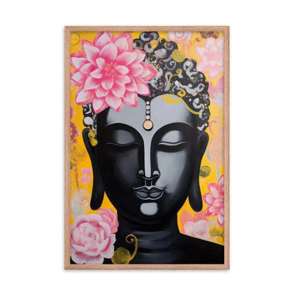 Modern Buddha Tibetan Art: Pop of Pink – ZenArtBliss -ZenArtBliss