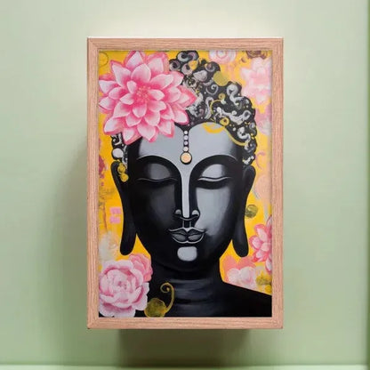 Modern Buddha Tibetan Art: Pop of Pink – ZenArtBliss -ZenArtBliss