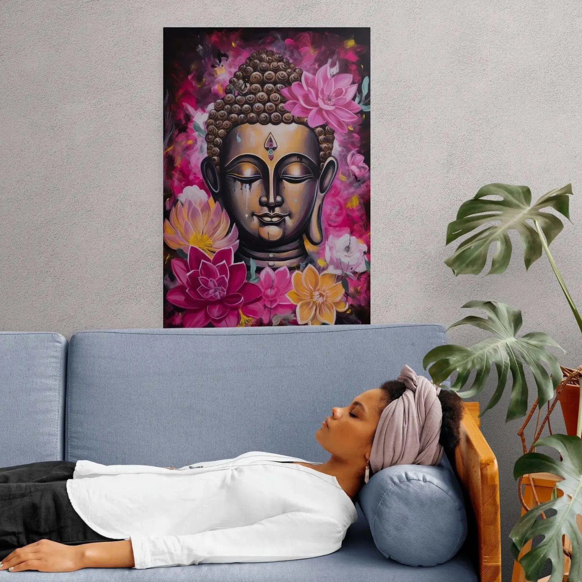 Nirvana Poster - Spiritual pink Zen buddha Artwork – Zenartbliss