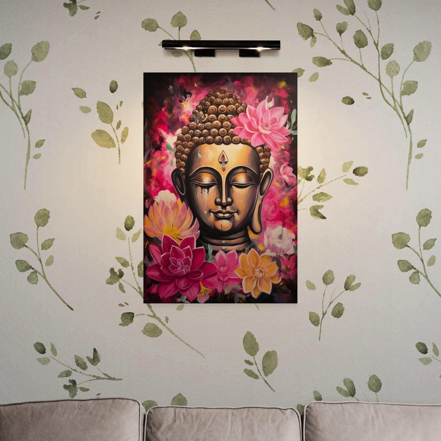 Pink Zen Buddha Poster - Blossoming Nirvana - Zenartbliss- A Brand of Oxygen O2 Technology