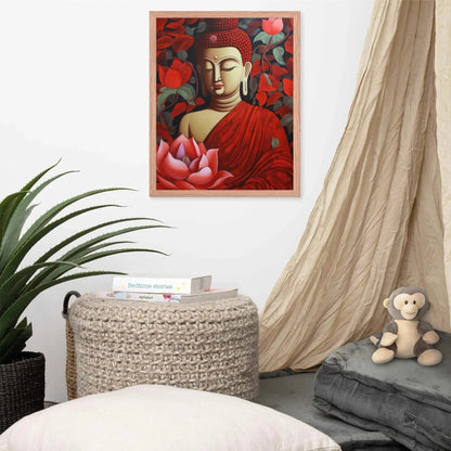 Red Buddha Painting - ZenArtBliss.com | Find Tranquility in a Sea of Red -ZenArtBliss