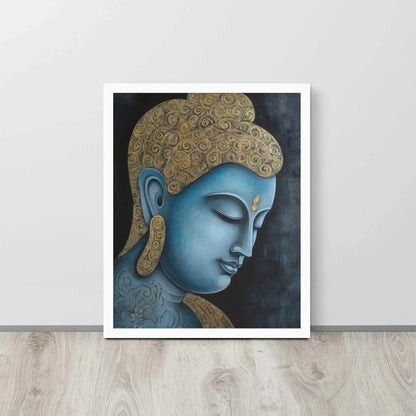 Tibetan Blue Buddha Painting – ZenArtBliss.com | Wall Art Decor for Meditation, Yoga. -ZenArtBliss