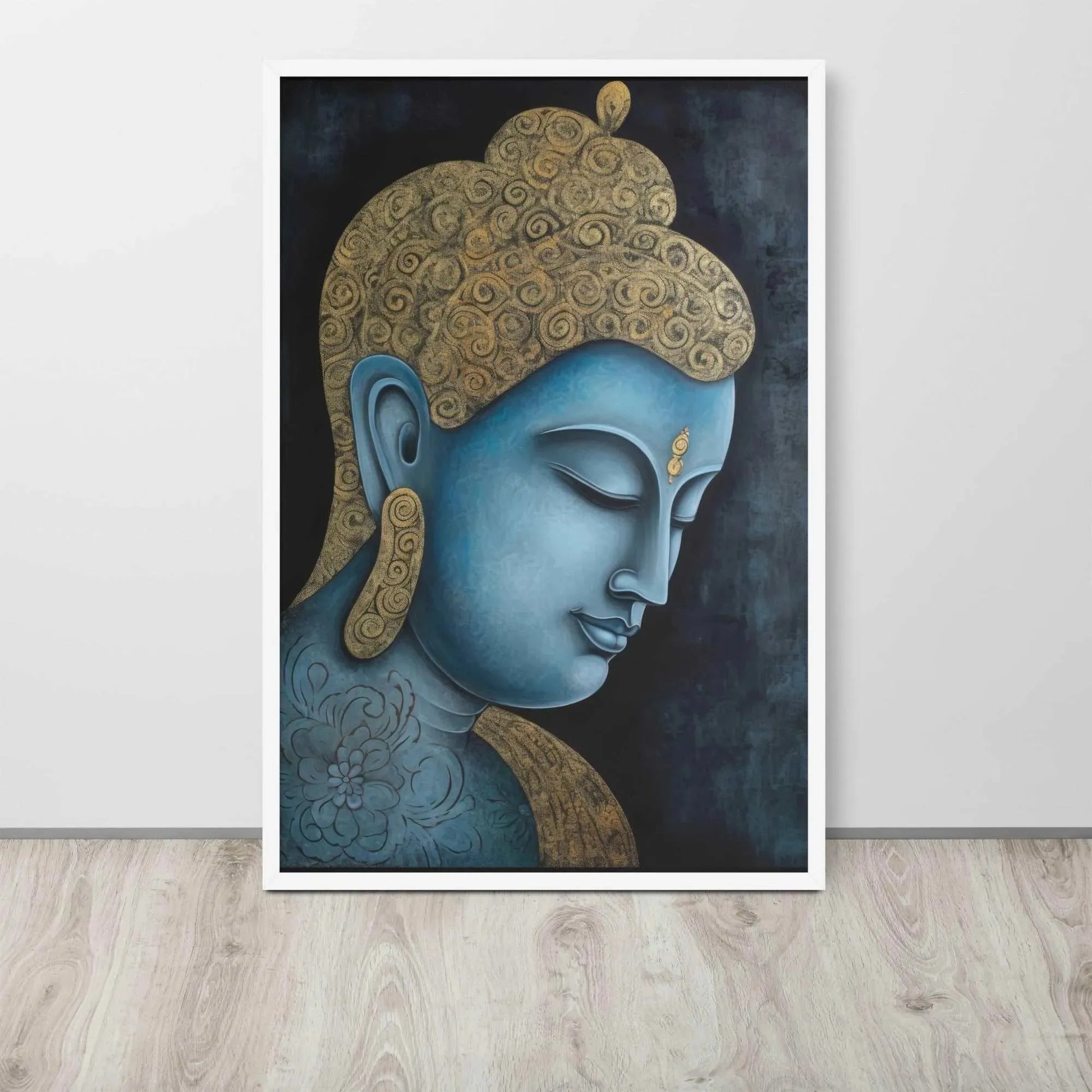 Tibetan Blue Buddha Painting – ZenArtBliss.com | Wall Art Decor for Meditation, Yoga. -ZenArtBliss