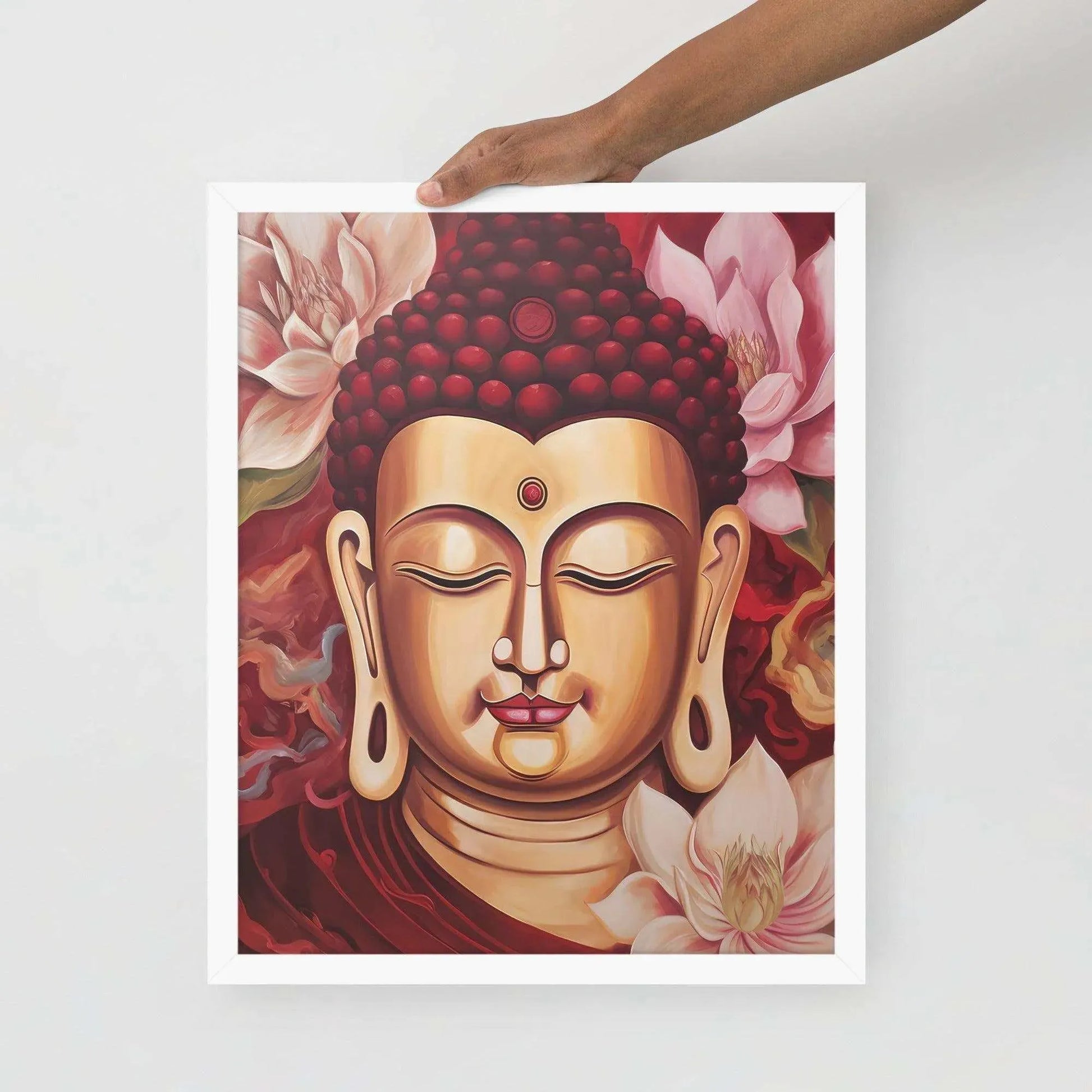 Traditional Buddha Print: Lotus Flowers, Inner Peace – ZenArtBliss -ZenArtBliss