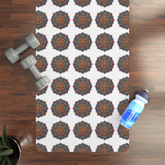 Vibrant Blossom Mandala Yoga Mat 🌺🧘‍♀️ -ZenArtBliss