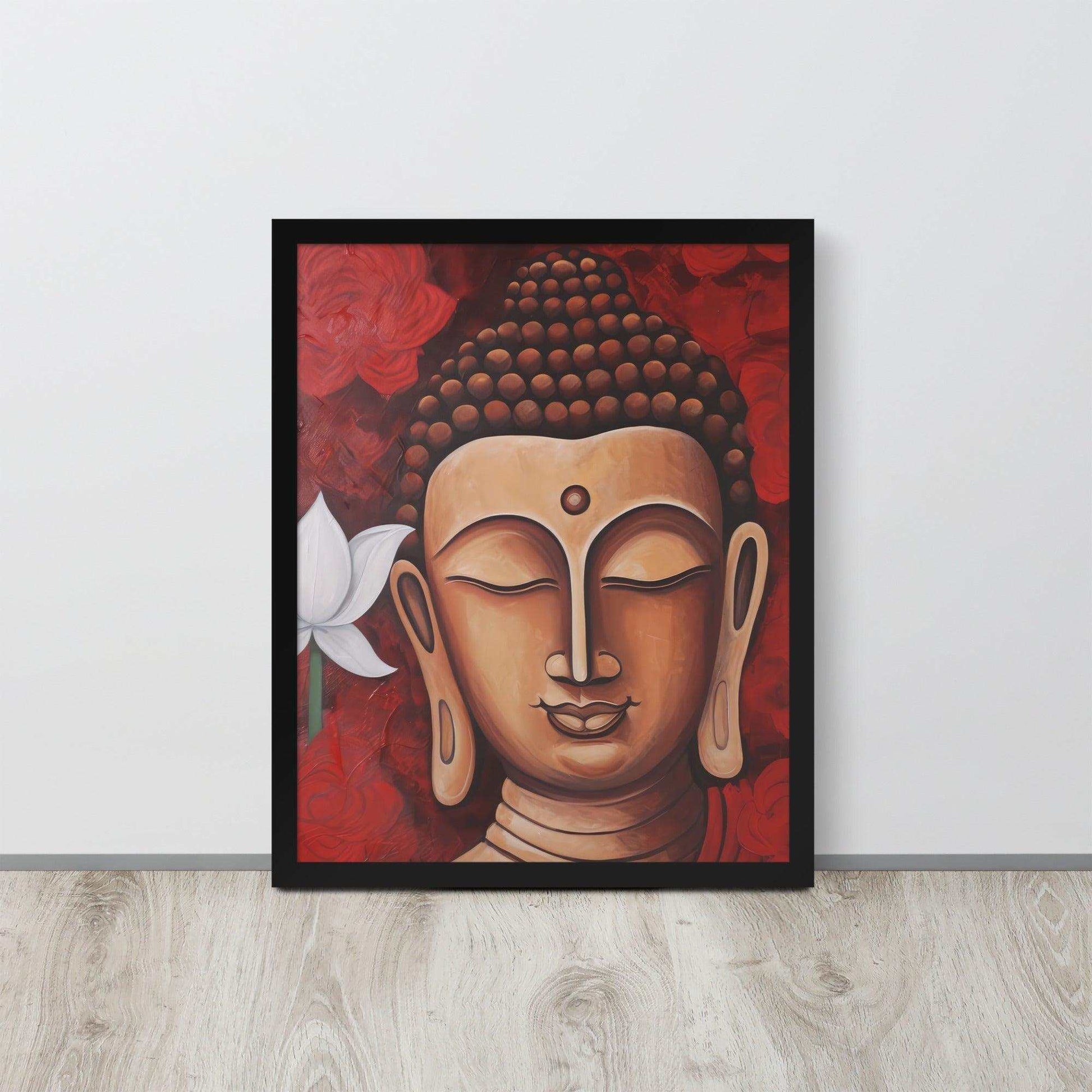 Vibrant Zen Buddha Framed Print | ZenArtBliss.com -ZenArtBliss