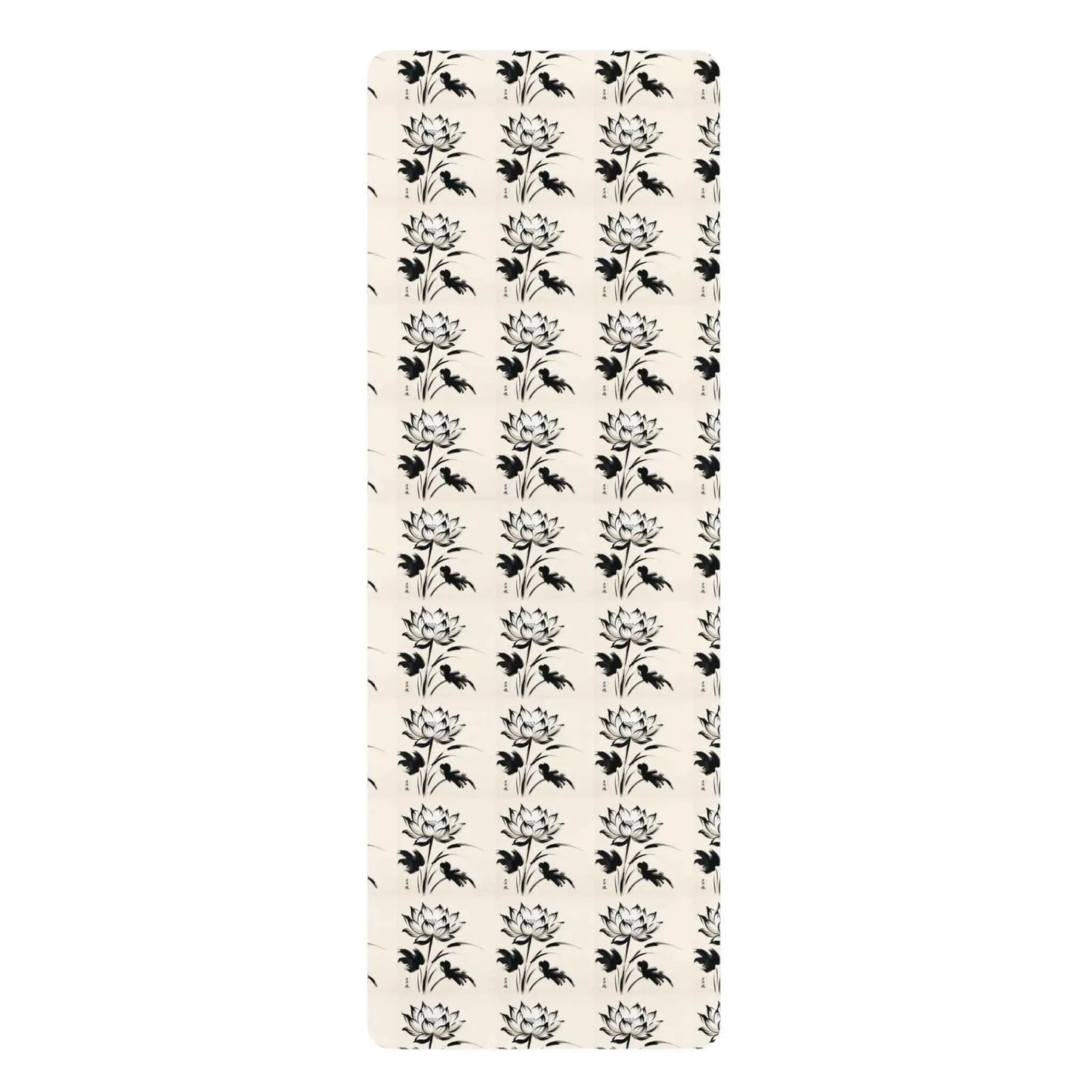 Zen Lotus Yoga Mat - japanese print -ZenArtBliss